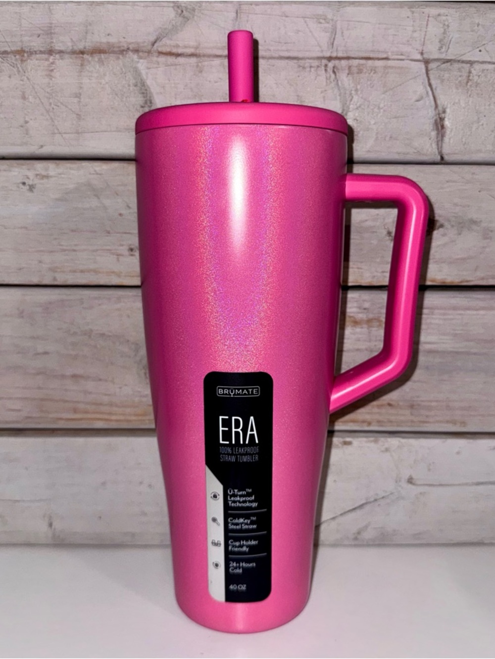 Brumate Era 40oz Leak Proof Tumbler - Glitter Pink - HTF Limited Release!
